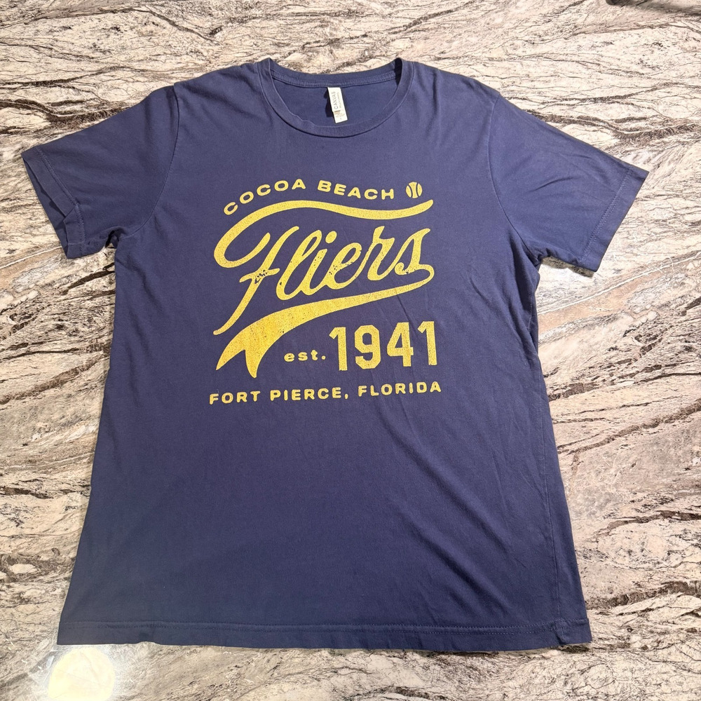 Men's T-Shirt Short Sleeve Tee - NAVY BLUE - LARGE